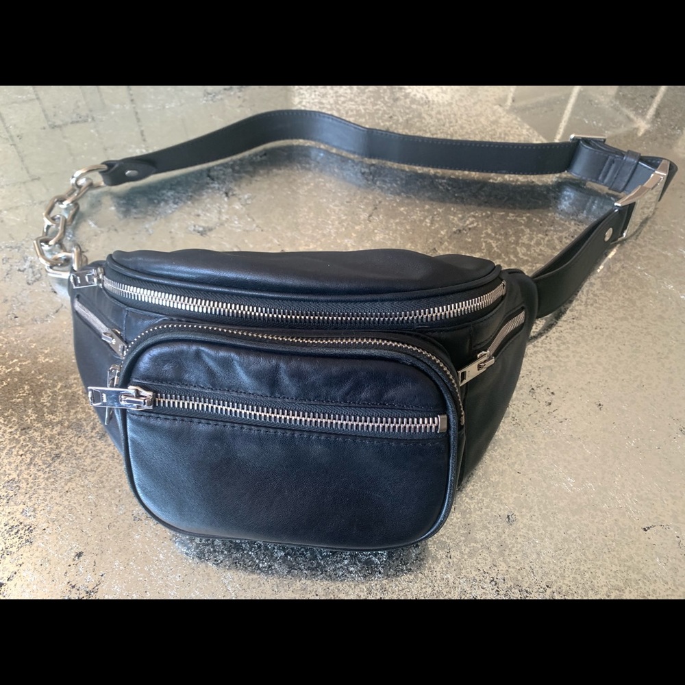 Alexander Wang Black Attica Leather Fanny Pack